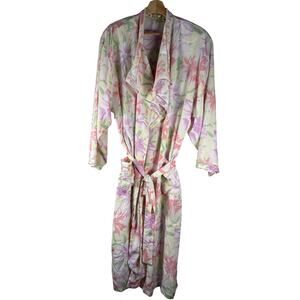 Victoria's Secret Vintage Gold Label Floral Robe M/L